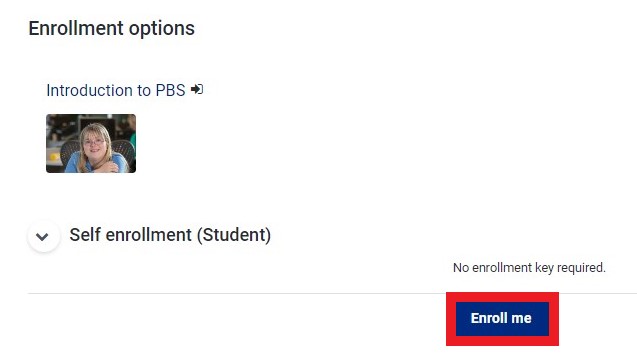 Self-enrollment screen